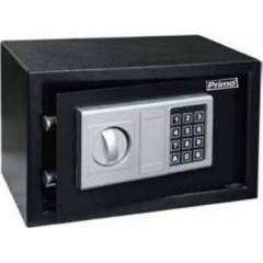 Primo PRSB-50015 Χρηματοκιβώτιο με Ψηφιακό Κλείδωμα και Κλειδί, Ξενοδοχείου Διαστάσεων Μ31xΠ20xΥ20cm με Βάρος 4.3kg